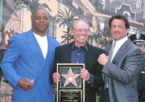 Sylvester Stallone, Carl Weathers and Irwin Winkler