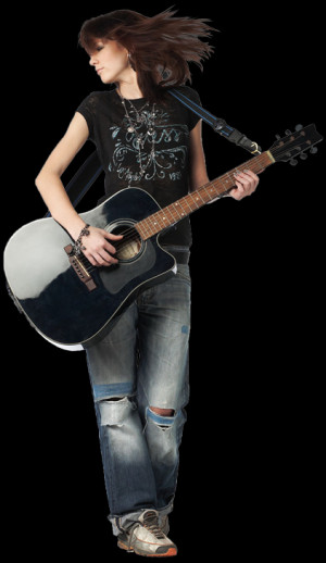 Rock Star Academy Dreadnought Acoustic Guitar Matt Black