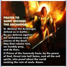 St Michael prayer. Reminds me of my days at SJN More