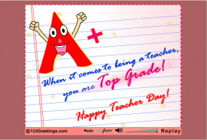 You can also greet your teacher's by sending a free E-card to them ...