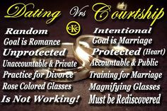 Courting vs dating! @Whitney Ebarb One day I hope to be able to do ...