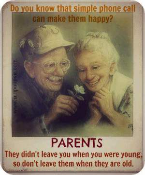 Do You Know That Simple Phone Call Can Make Them Happy? Parents - They ...