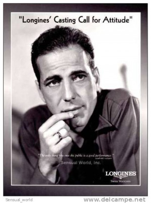 Humphrey Bogart Postcard Longines Watch OvrSze Casting - 00246-OS
