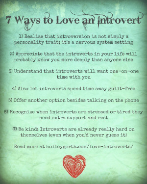 ... your thoughts on being introverted and how you have coped with it