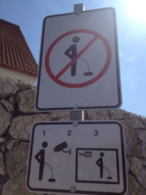 ... 'll Post It On Youtube: The Czech Republic Anti-Public Urination Sign