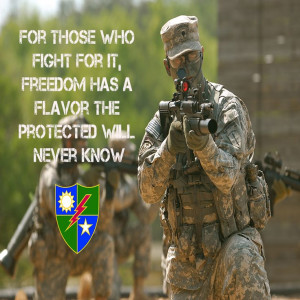 Army Rangers poster with quote 