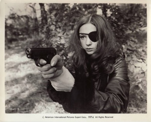 beauty, eyepatch, film, gun, movie still, photography, vintage, woman