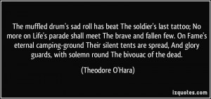 Sad Military Poems The muffled drum's sad roll