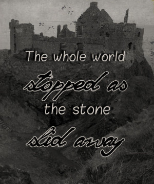 The whole world stopped as the stone slid away, revealing a narrow ...