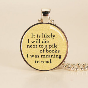 Lemony Snicket Book Quote Charm Necklace