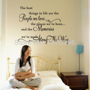 The Best Things In Life Wall Quote Sticker Vinyl Art Words Decal Home ...