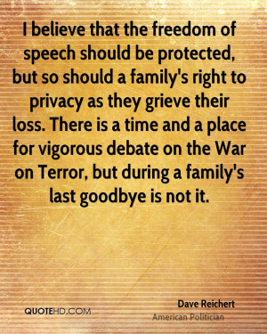 speech should be protected, but so should a family's right to privacy ...