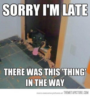 Funny photos funny dog eating door
