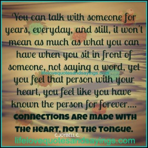 You Can Talk With Someone For Years Everyday.