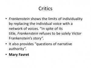 Critics frankenstein