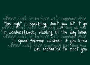 ... waiting on you i was enchanted to meet you enchanted taylor swift