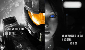 ... for this image include: epic, quotes, master chief, cortana and halo 4