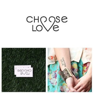 choose love temporary tattoo quote set of 2 from tattify be the first ...