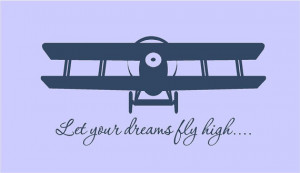 ... Airplane Plane Vinyl Wall Decal Decor Wall Lettering Words Quotes