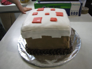 epic minecraft b day cake that jack would love!!!!!