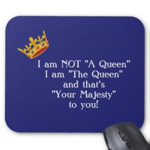 Funny Queen Mouse Pad - Navy
