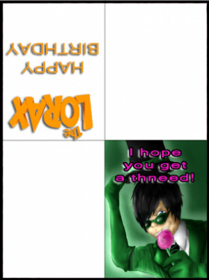 The Lorax Birthday Cards