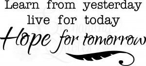 Hope for Tomorrow Vinyl Wall Decals
