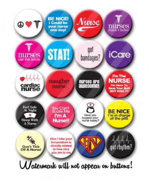 Nurse RN Party Favors Sarcastic Sayings Humor Funny Pin Back Button ...