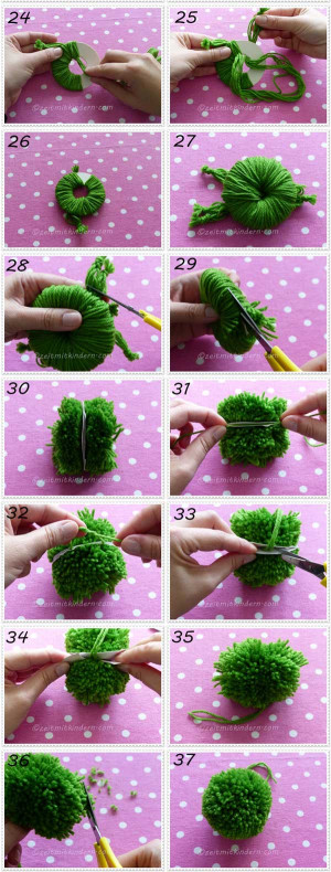 Anleitung für das Basteln eines Pompons – Teil 2