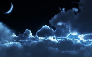 Cloudy Night Sky Wallpaper HD Widescreen For Your PC Desktop ...