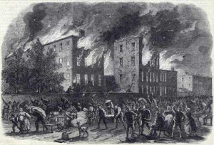 ... in New York burn a black orphanage to protest the Civil War draft