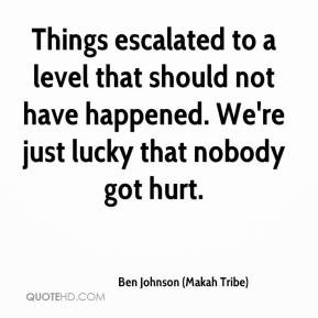 Ben Johnson (Makah Tribe) - Things escalated to a level that should ...