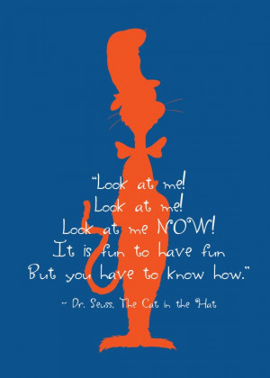 Dr. Seuss The Cat in the Hat Quote Print by PlainlyGabby on Etsy, $7 ...