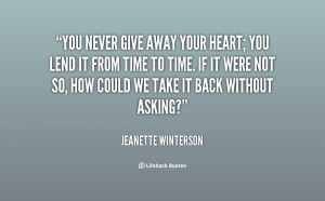Giving Your Heart Away Quotes
