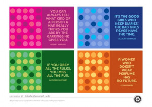 COLORFUL QUOTES GIFT CARDS - 20 funny, wise, cheeky quotes by famous ...