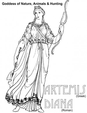 Artemis, sometimes identified with Hecate (as stated), as well as Luna ...