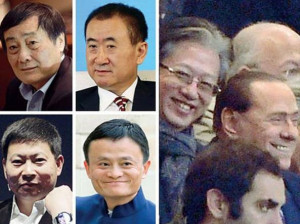 Da sinistra in alto, in senso orario: Zong Qinghou, Wang Jianlin, Jack ...
