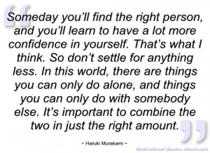 someday you’ll find the right person haruki murakami