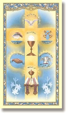 Seven Sacraments (The Seven Sacraments) Holy Card USED 2/14 More
