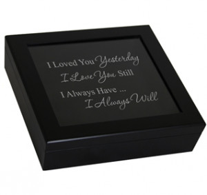 Wedding Outlet on Black Always Quote Keepsake Shadow Box M Jpg