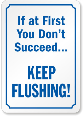 Flush After Using Bathroom Signs - Funny Restroom Signs, Custom