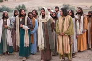 jesus walking with disciples