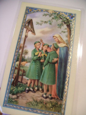 Girl Scout Catholic Prayer Card by VintageShophop on Etsy