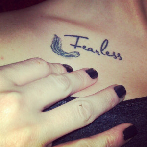 Fearless Quote Tattoo Back...