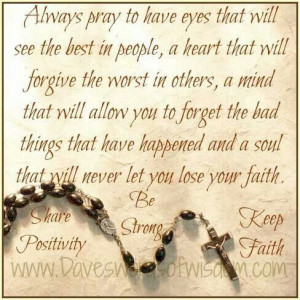 Share Positivity. Be strong. Keep Faith.