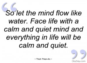 so let the mind flow like water