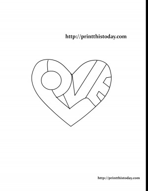 on this cute free printable love themed coloring page the word love is ...