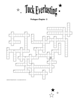 Tuck Everlasting: 6 Vocabulary Crosswords by sections