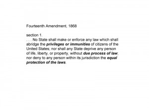 Does anyone know what the 14th amendment sais?