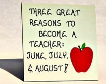 Teacher Magnet, Teaching Quote, Occ upation humor, red apple, green ...